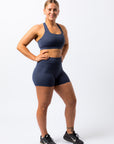 Embody Booty Shorts-Navy Blue